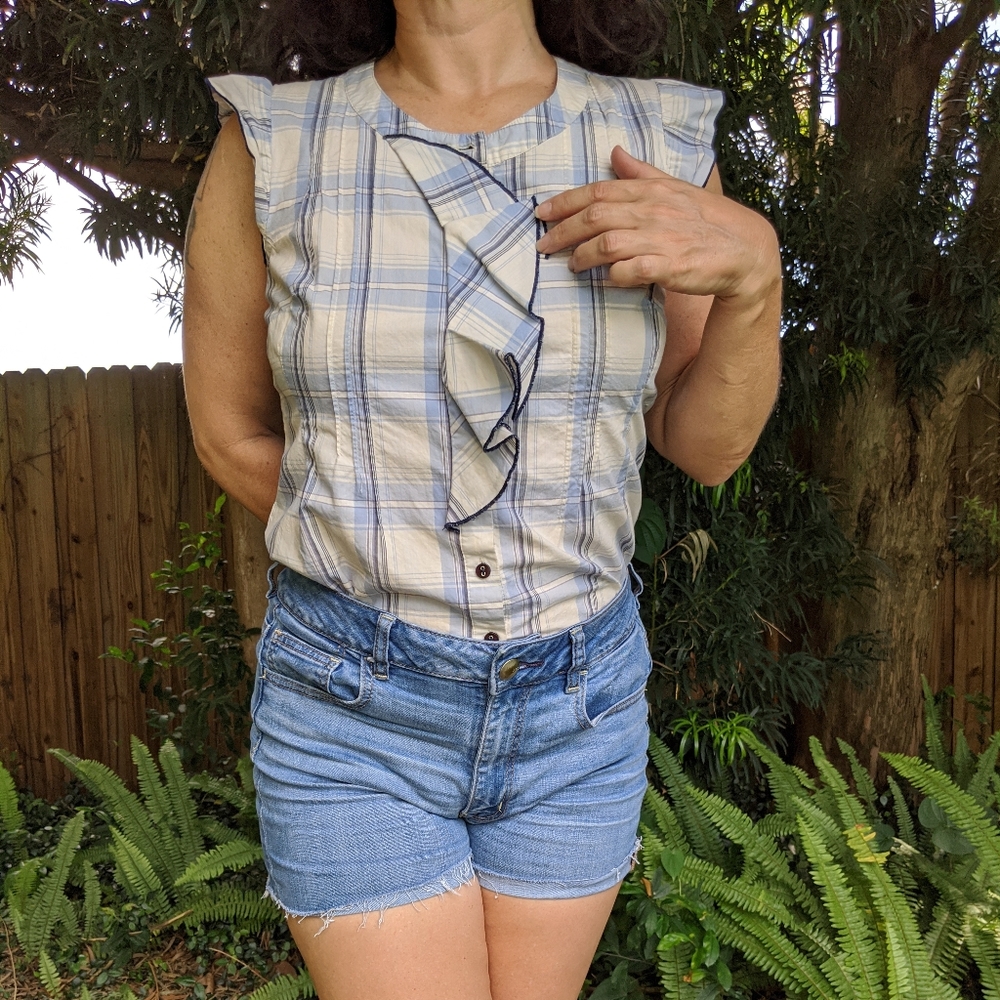 Anthropologie | Edme & Esyllte Plaid Button-up Top